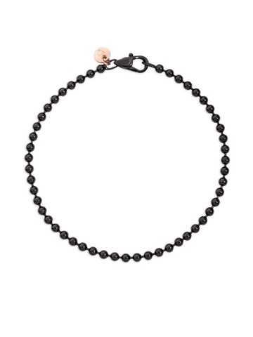 Dodo - 9kt rose gold and steel Bollicine bracelet - women - PVD/Steel/9kt Rose Gold - XXL - Black
