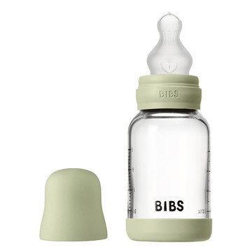 BIBS 標準玻璃奶瓶  120ml  1支  灰綠色