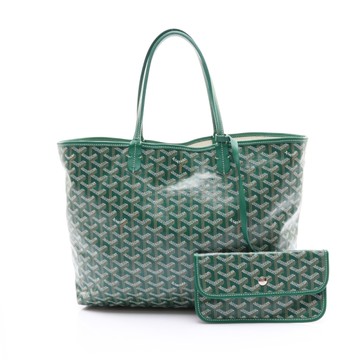 GOYARD 高雅德 綠色 Goyardine帆布 Saint Louis PM 肩背包 【二手名牌BRAND OFF】
