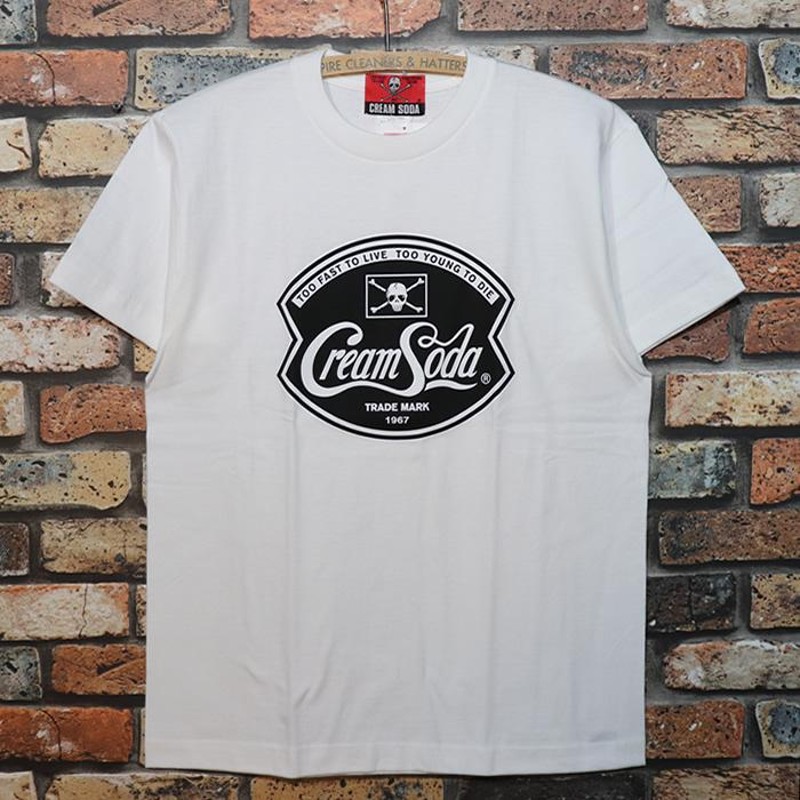 CREAM SODA/クリームソーダ ◇CS新ドクロTシャツWHITE◇ PD00T-03WHITE