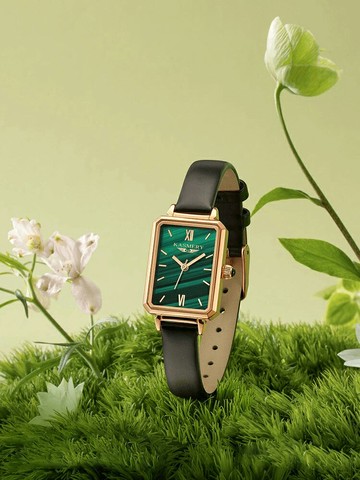 官方旗艦店正品手表女士2024新款祖母綠學生女款輕奢小眾石英女表