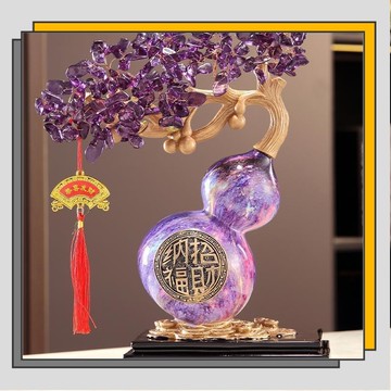 🔥臺灣出貨🔥特價熱銷 新中式玄關擺件 柿柿如意擺件 紫氣東來葫蘆 葫蘆卡通裝飾 葫蘆擺件 復古招財葫蘆擺件 喬遷新居