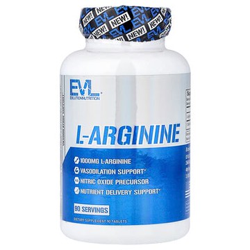 EVLution Nutrition, L-Arginine, 1 g, 90 Tablets