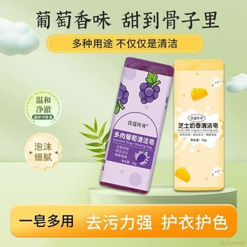 桃園出貨✨特價】多肉葡萄洗衣皁旅行便攜領口衣袖肥皂洗手香皂皁洗化妝刷