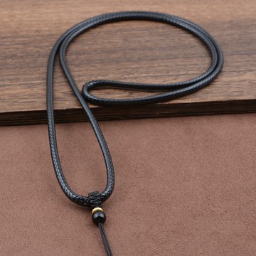 簡約項鍊繩 翡翠金佛吊墜繩 玉佩黃金貔貅掛脖繩 黑繩項鍊皮繩吊飾繩子男女配繩