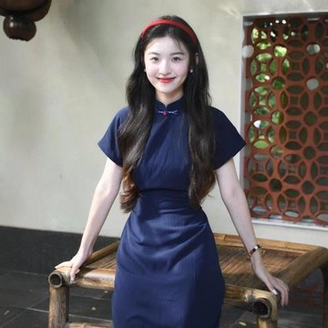 新中式旗袍改良年輕款少女高級感2024新款夏季日常可穿國風連衣裙