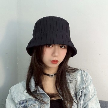 漁夫帽盆帽-條紋百搭休閒遮陽女帽子4色73xu39【獨家進口】【米蘭精品】