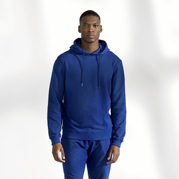 Bread & Boxers Hoodie 男用有機棉帽T - 寶藍