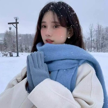 1.68萬女士下殺💛酒紅色純色圍巾女秋冬季韓係氛圍感馬海毛加厚女生高級感新年圍脖 不縮水女士冬季韓版圍巾 超絶氛圍感不掉