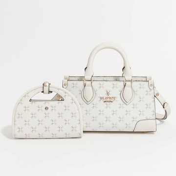 PLAYBOY - 小手提包附長背帶  White Bunny系列 - 米白色