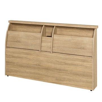 【顛覆設計】樹願插座收納床頭箱(雙大6尺)梧桐色