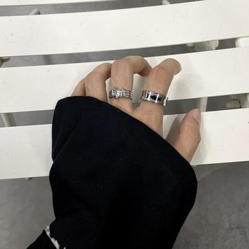G-Overshare 簡約多層個性ins冷淡風戒指三環設計男女百搭指環潮