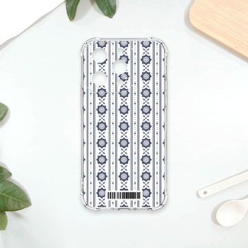 TRON IPhone 15 PRO 幾何復古花磚D款 四角防摔載具殼 軟殼 手機殼