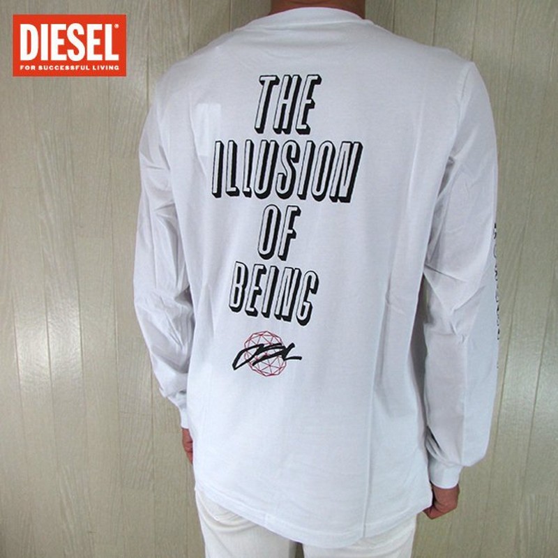 ディーゼル DIESEL メンズ 長袖 カットソー Tシャツ T-JUST-LS-X92/100/ ホワイト 白 サイズ：S/M/L/XL 通販  LINEポイント最大0.5%GET | LINEショッピング