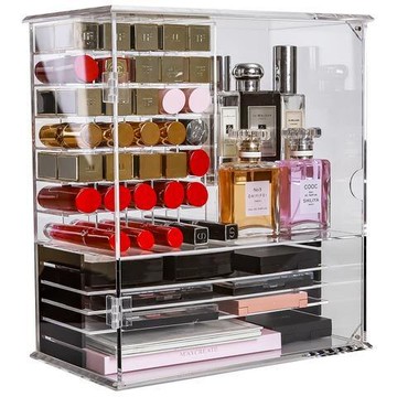 手工亞克力口紅架收納盒化妝品唇釉香水桌面多格置物架抖音同款大      化妝品收納   網紅款