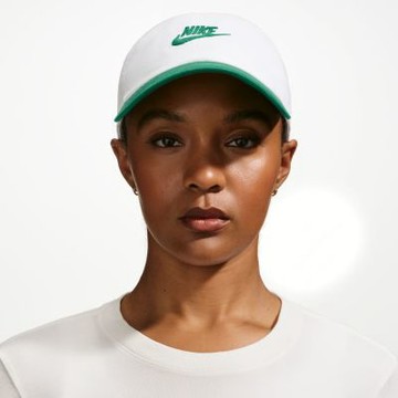 NIKE 帽子 棒球帽 運動帽 遮陽帽 U NK CLUB CAP U CB FUT WSH L 白綠 FB5368-106