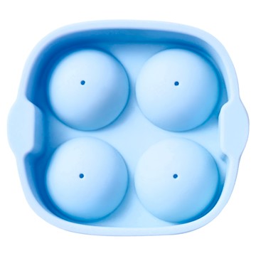 Silipot 頂級白金矽膠製冰盒  4格圓形冰球模具  149 x 135 x 59mm  深藍色  1個