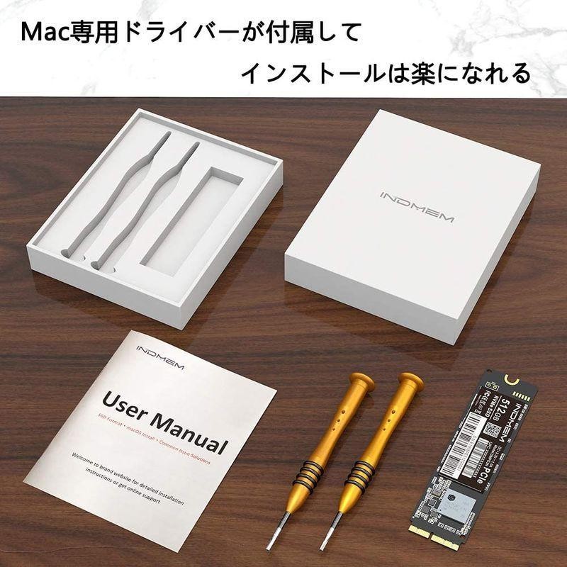 INDMEM 512GB NVMe PCIe内蔵SSD Mac専用アップグレードキット 専用