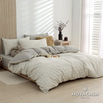 HOYACASA 精梳棉兩用被床包組(天絲入棉30%)｜復刻主義｜(單人/雙人/加大)