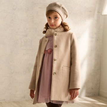 PIPPY典雅100%羊毛大衣外套 卡其