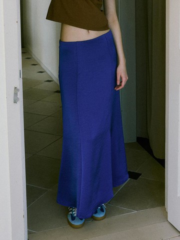 Silky Banding Skirt (Cobalt)