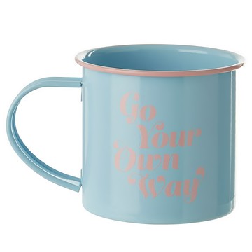 Premier 琺瑯馬克杯 350ml  做自己 藍色  1個