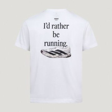 Adidas 愛迪達 U Run Cat G T LC8176 男 T恤 運動上衣 休閒短袖 白 亞版 吸濕排汗