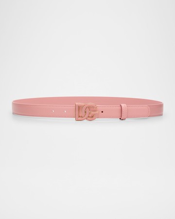 DG Logo Calfskin Leather Belt