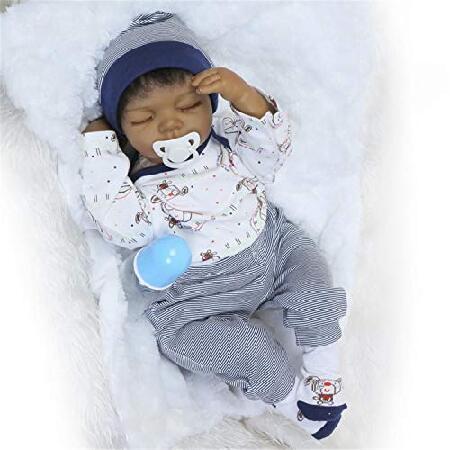 Zero Pam Newborn Reborn Baby Dolls Boy Black 20 Inch African