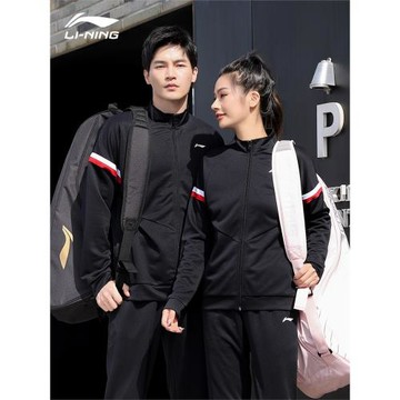 李寧羽毛球服男女套裝長袖外套運動衛衣跑步上衣長褲比賽訓練開幕