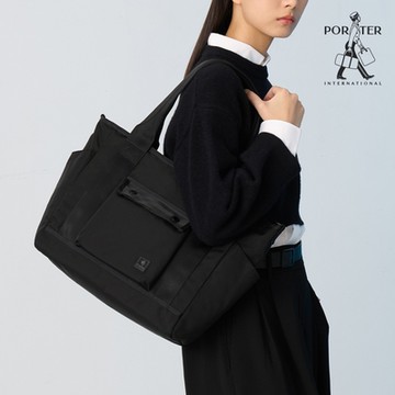 PORTER INTERNATIONAL - 斜槓冒險SLOPE托特包 - 黑