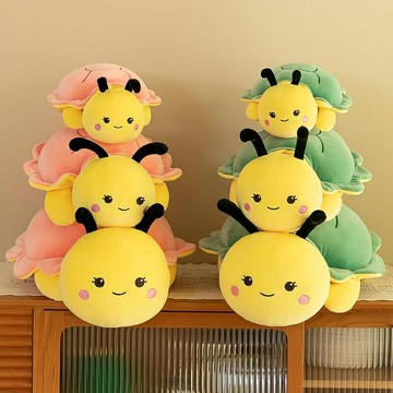 網紅閨蜜禮物抱枕綠色烏龜蜜蜂可拉伸玩偶布娃娃毛絨玩具靠墊女孩（45cm以上的商品麻煩客人選擇宅配哦，謝謝）