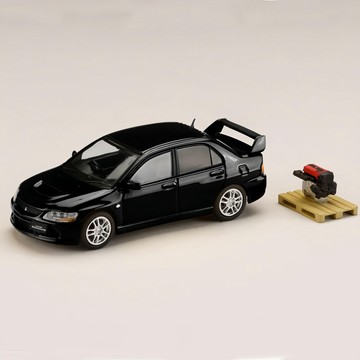 Hobby JAPAN 1/64 三菱 MITSUBISHI LANCER EVOLUTION 9 GSR + 展示引擎  1個