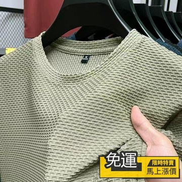 🔥熱賣🔥2026 夏季 新款 冰絲 男士 短袖T恤 透氣 涼感 圓領上衣 潮流 休閒半袖 體恤衫 速乾 抗皺 百