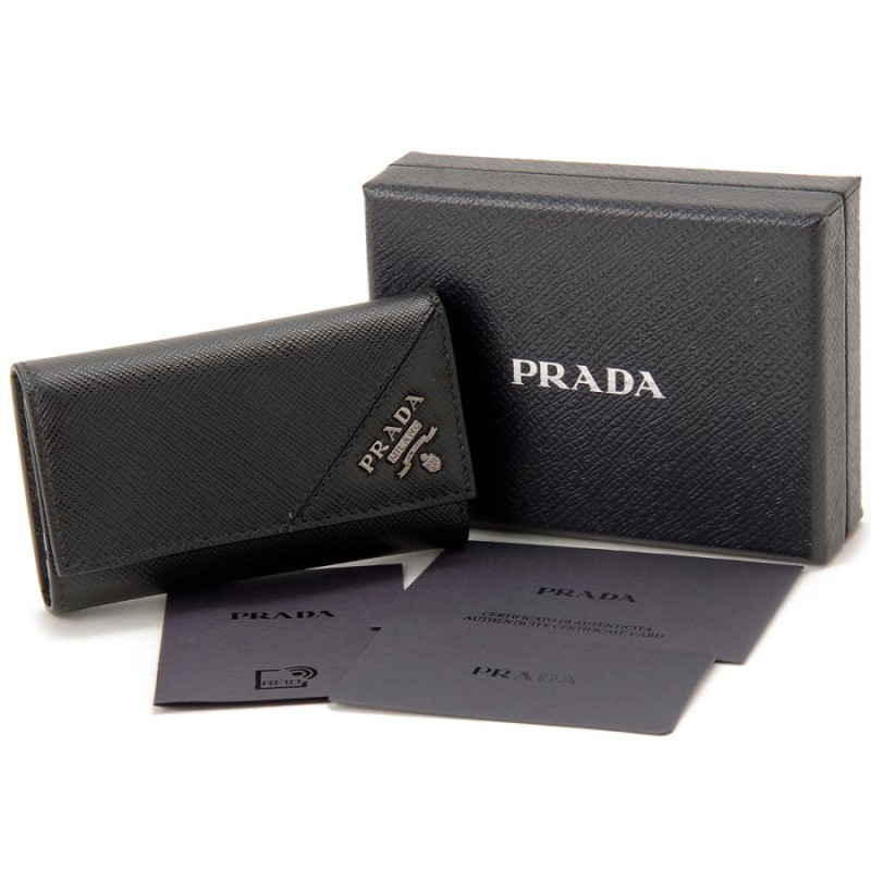 プラダ PRADA キーケース 2PG222-QME-F0002 SAFFIANO ブラック 新品