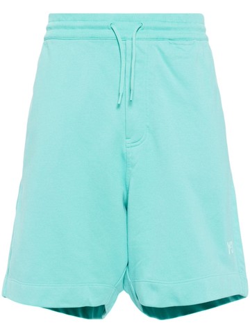 Y-3 - logo-print track shorts - men - Cotton/Recycled Polyester - XS - Blue