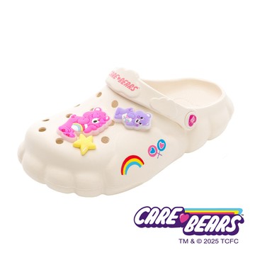 【CareBears】彩虹熊 童雲朵洞洞鞋-米/CBKG59901