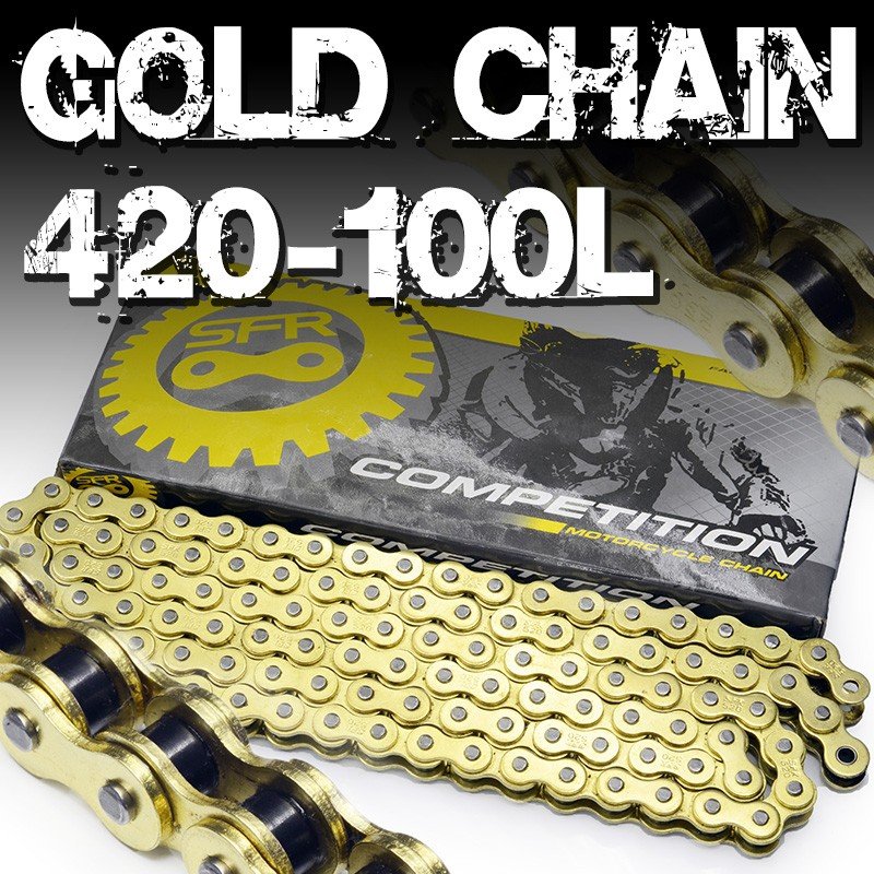 バイク チェーン 420-100L ゴールド 金 ノンシール ドライブチェーン クリップ 交換用 A59A 通販 LINEポイント最大0.5%GET  | LINEショッピング
