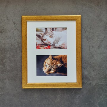 古董金8x10相框含雙3x5吋開孔襯卡【豐收 Harvest】