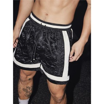 PAPASLILMONSTER【原創】26SS美式復古沙灘短褲男刺繡休閑運動褲