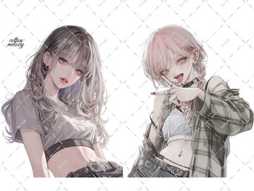 original sticker no.7820 人物貼紙 原創貼紙 人物貼紙 女孩貼紙 原創人物貼紙