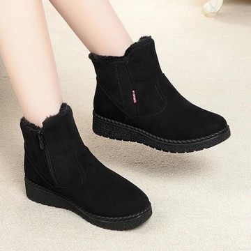 老北京布鞋旗艦店官方女棉鞋冬季加絨保暖媽媽短靴加厚戶外雪地靴