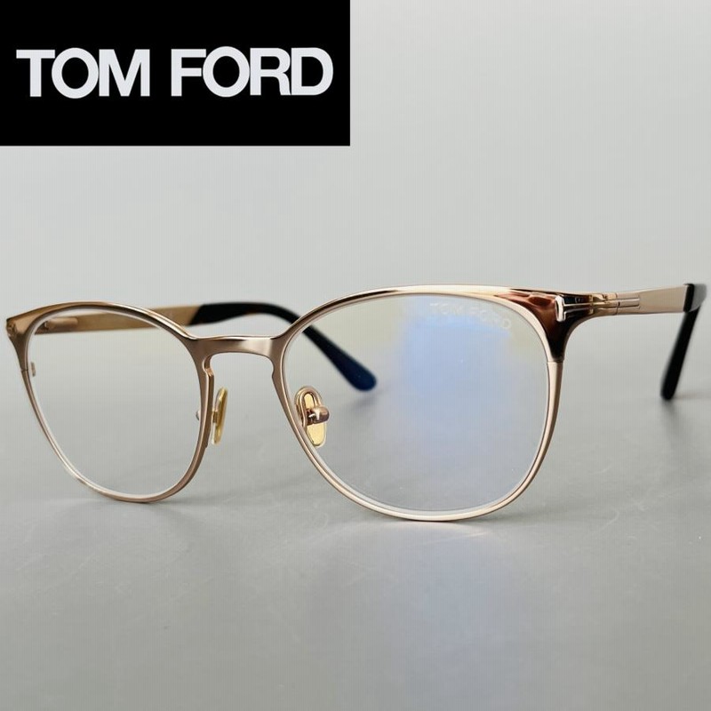 メガネ トムフォード TOM FORD ラウンド ゴールド 新品 金 メタル ブルーライトカット 眼鏡 伊達メガネ メンズ レディース 金属  FT5732 | LINEブランドカタログ