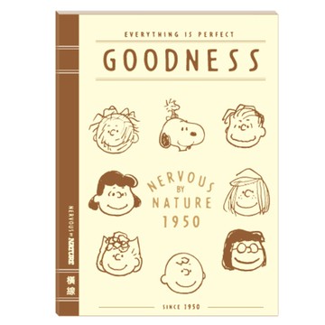 史努比加厚燙金筆記 16K橫線