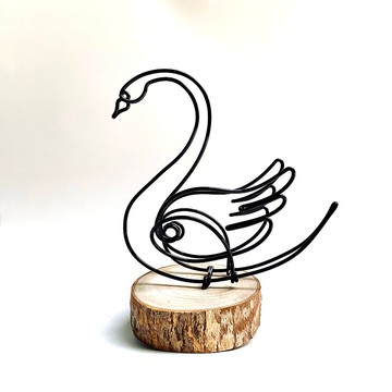 天鵝 鋁線裝飾品 空鳳架 空鳳花架 園藝 (不含空氣鳳梨)