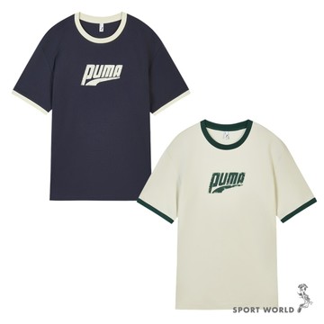 Puma 短袖上衣 男裝 女裝 復古 涼感 亞規 藍米/米綠【運動世界】63629416/63629487