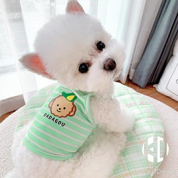 條紋吊帶春秋款狗狗衣服貓咪寵物博美比熊泰迪衣服小型犬薄款夏季【聚物優品】
