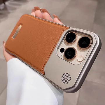 i17 手機殼 磁吸 防摔殼 商務皮革質感 蘋果手機殼17air 簡約 適用iPhone17 16 15 pro max