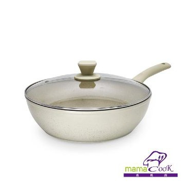義大利mamacook 金沙鈦石不沾鍋組（四鍋+四蓋）【美鳳有約推薦】