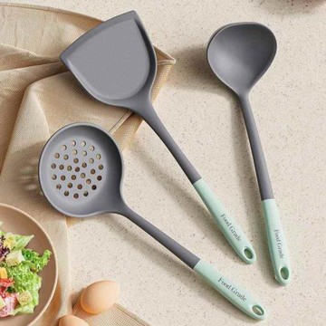 家用硅膠鏟三件套裝廚房專用小電鍋家居不傷鍋防燙耐高溫廚房用具
